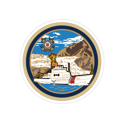 USCGC Liberty Boat (U.S. Coast Guard) REVERSE PRINT Transparent STICKER-4" × 4"-The Sticker Space