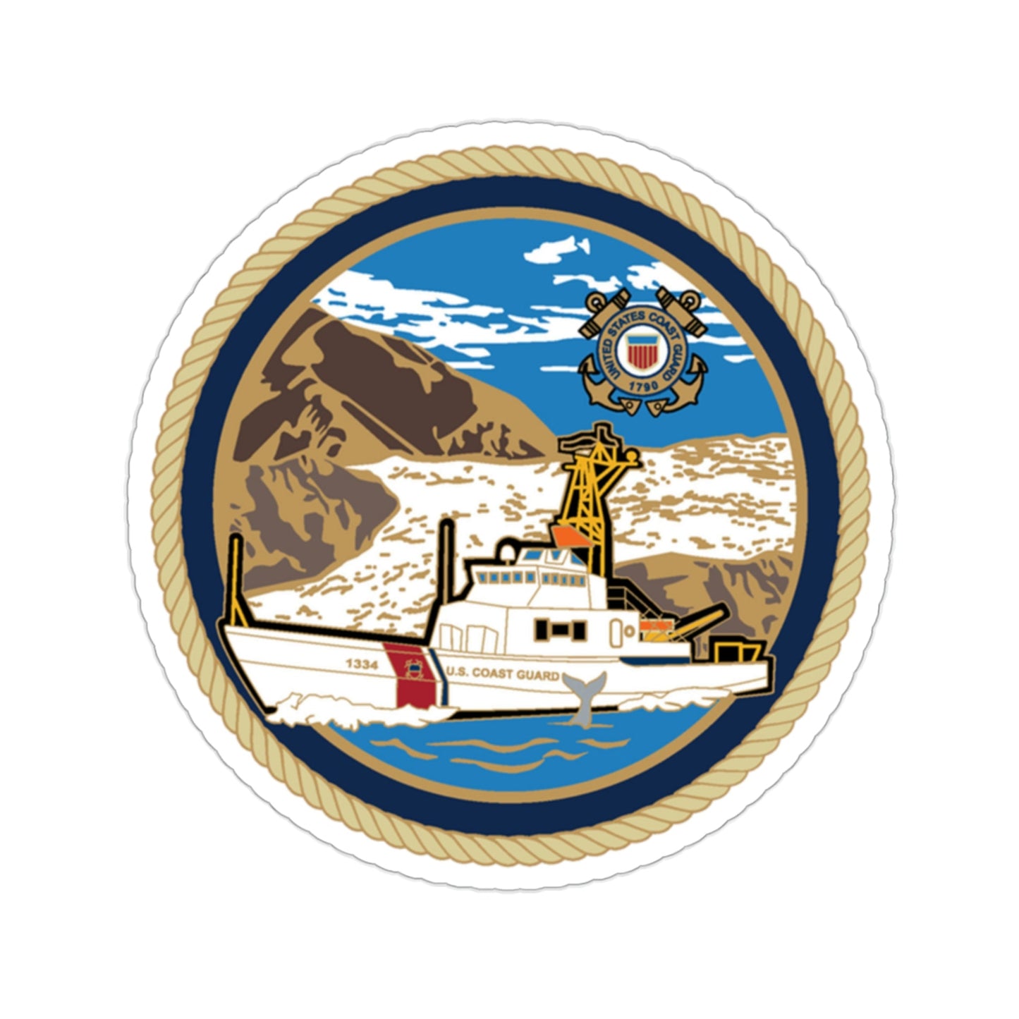 USCGC Liberty Boat (U.S. Coast Guard) STICKER Vinyl Die-Cut Decal-2 Inch-The Sticker Space