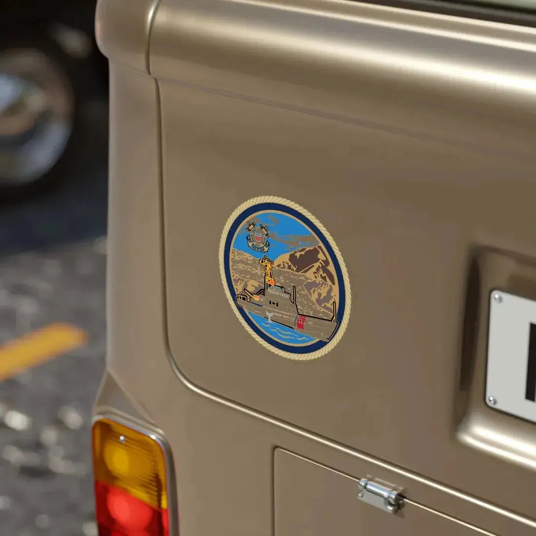 USCGC Liberty Boat (U.S. Coast Guard) REVERSE PRINT Transparent Die-Cut STICKER - The Sticker Space