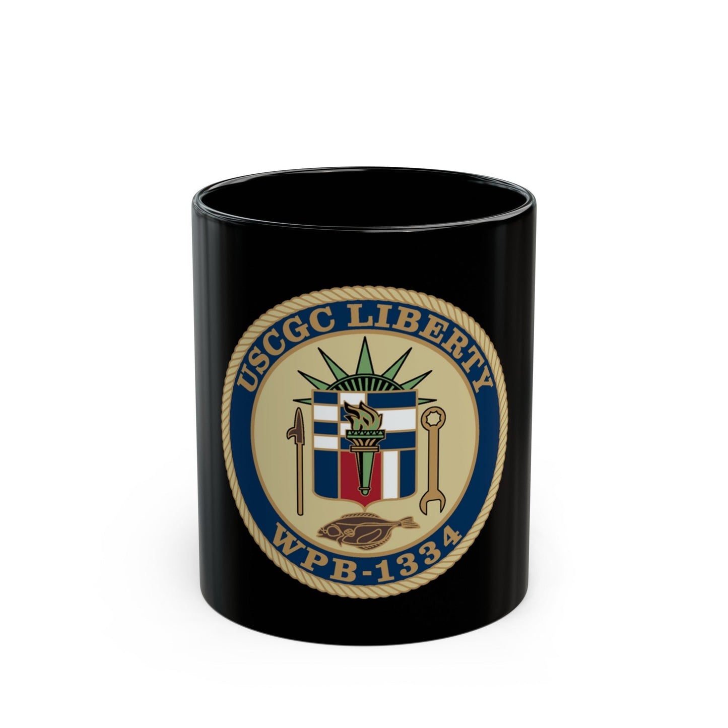 USCGC Liberty WPB 1334 (U.S. Coast Guard) Black Coffee Mug-11oz-The Sticker Space