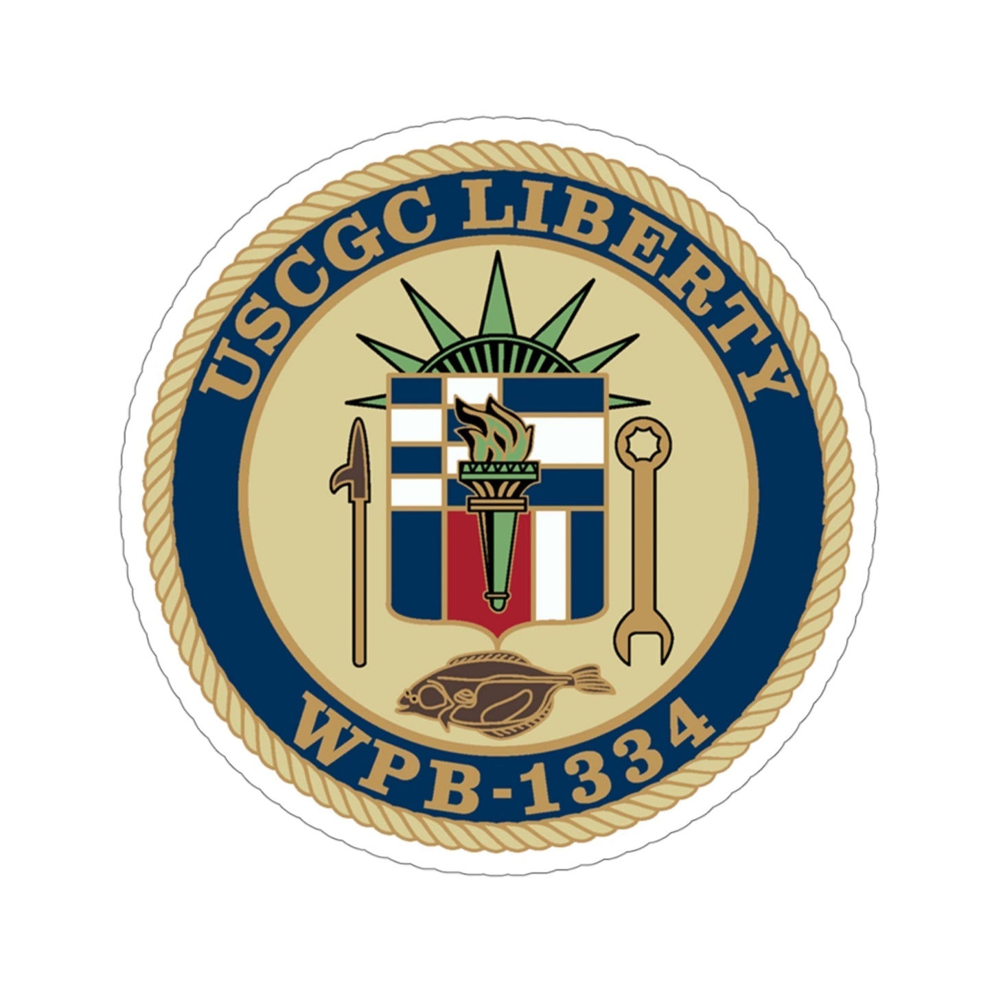 USCGC Liberty WPB 1334 (U.S. Coast Guard) STICKER Vinyl Die-Cut Decal-4 Inch-The Sticker Space