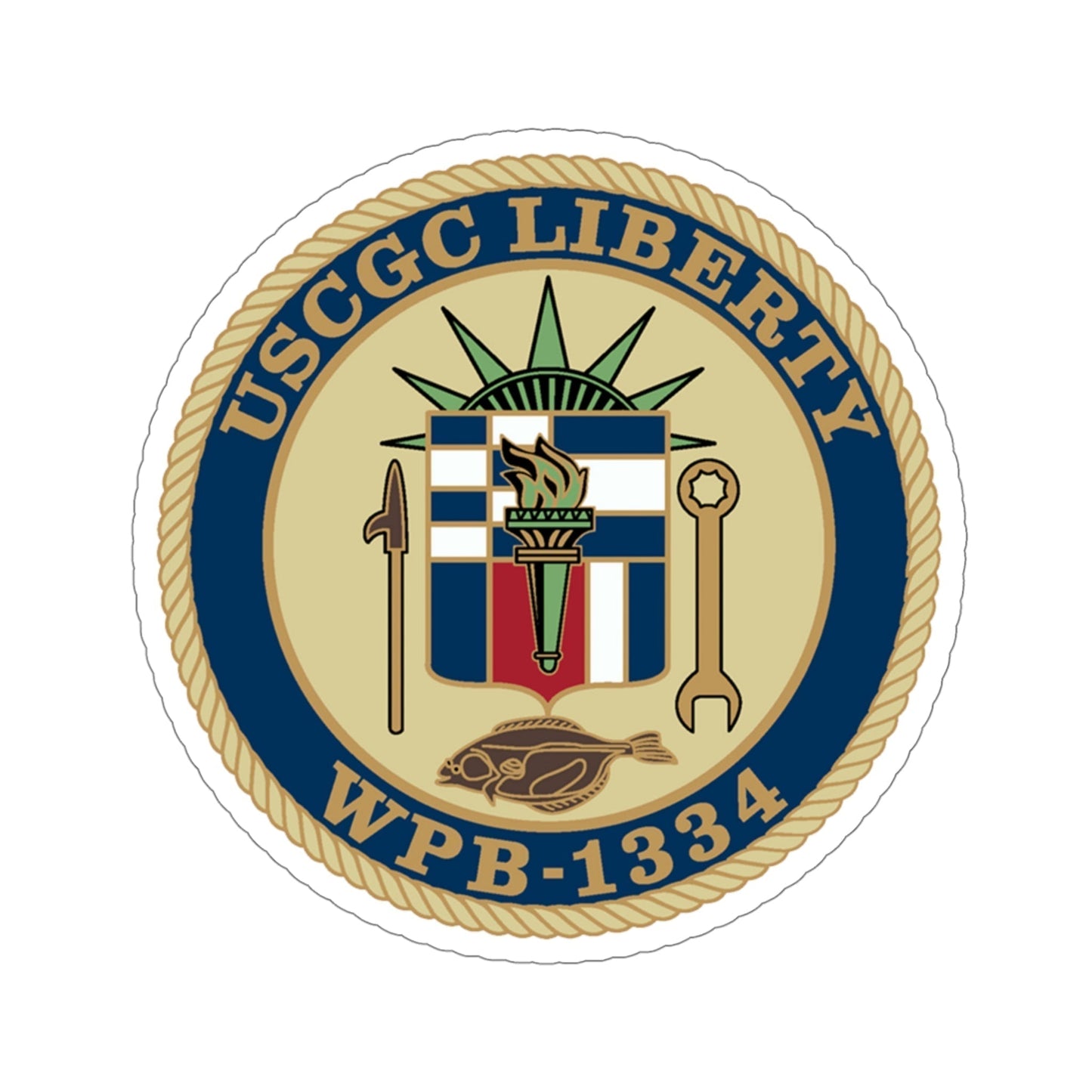 USCGC Liberty WPB 1334 (U.S. Coast Guard) STICKER Vinyl Die-Cut Decal-5 Inch-The Sticker Space