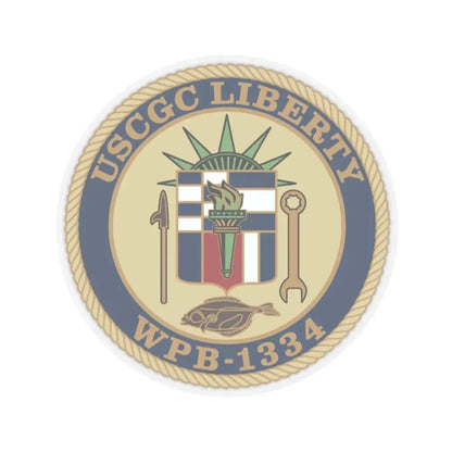 USCGC Liberty WPB 1334 (U.S. Coast Guard) STICKER Vinyl Kiss-Cut Decal 2 Inch Transparent - The Sticker Space