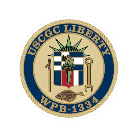 USCGC Liberty WPB 1334 (U.S. Coast Guard) STICKER Vinyl Kiss-Cut Decal 2 Inch White - The Sticker Space