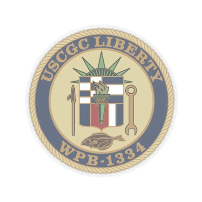 USCGC Liberty WPB 1334 (U.S. Coast Guard) STICKER Vinyl Kiss-Cut Decal 3 Inch Transparent - The Sticker Space