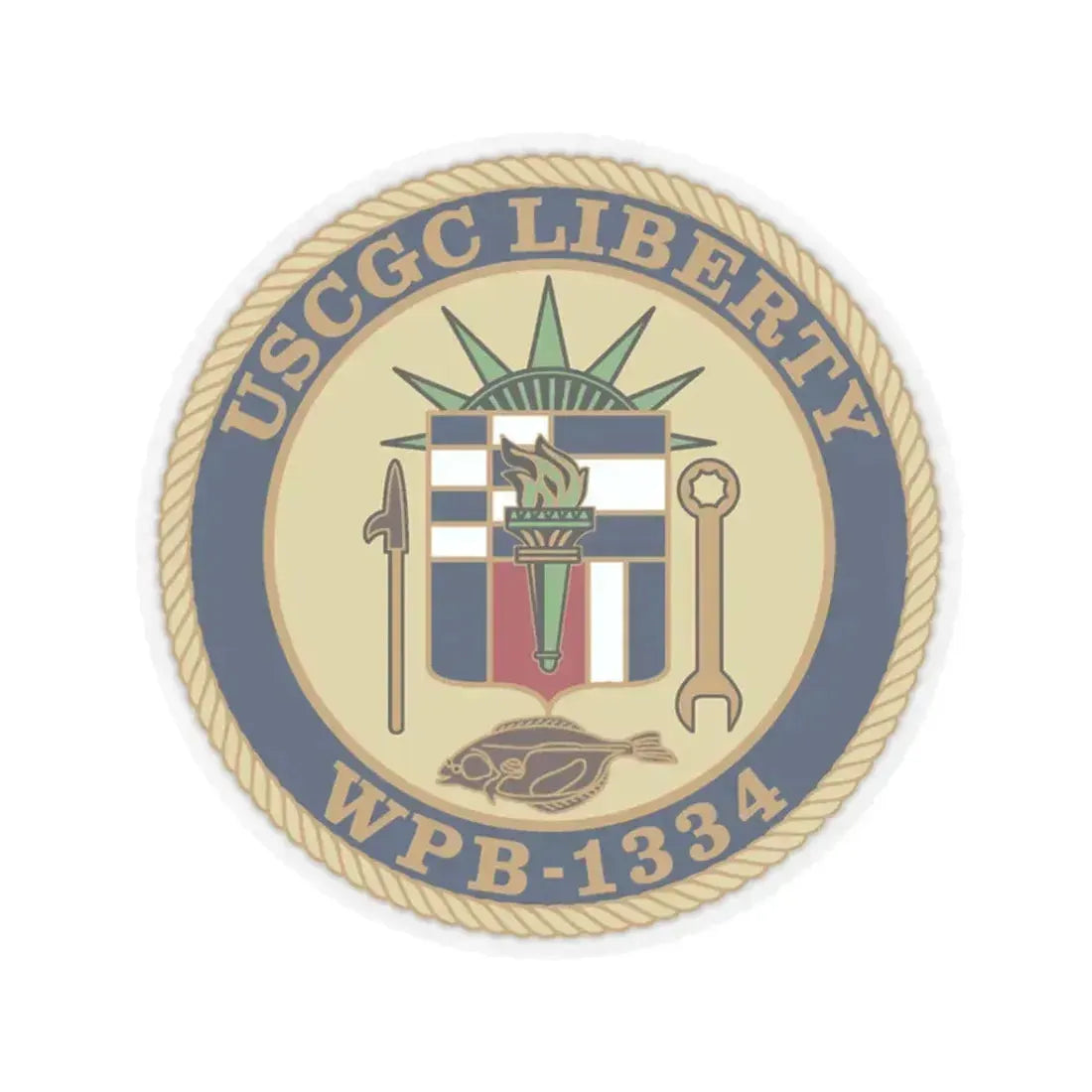 USCGC Liberty WPB 1334 (U.S. Coast Guard) STICKER Vinyl Kiss-Cut Decal 3 Inch Transparent - The Sticker Space