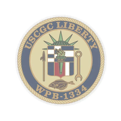 USCGC Liberty WPB 1334 (U.S. Coast Guard) STICKER Vinyl Kiss-Cut Decal 3 Inch Transparent - The Sticker Space