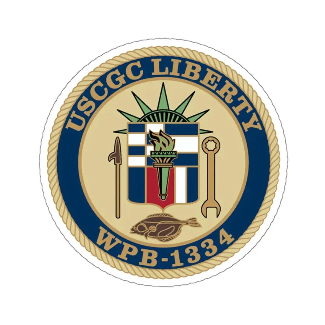 USCGC Liberty WPB 1334 (U.S. Coast Guard) STICKER Vinyl Kiss-Cut Decal 3 Inch White - The Sticker Space