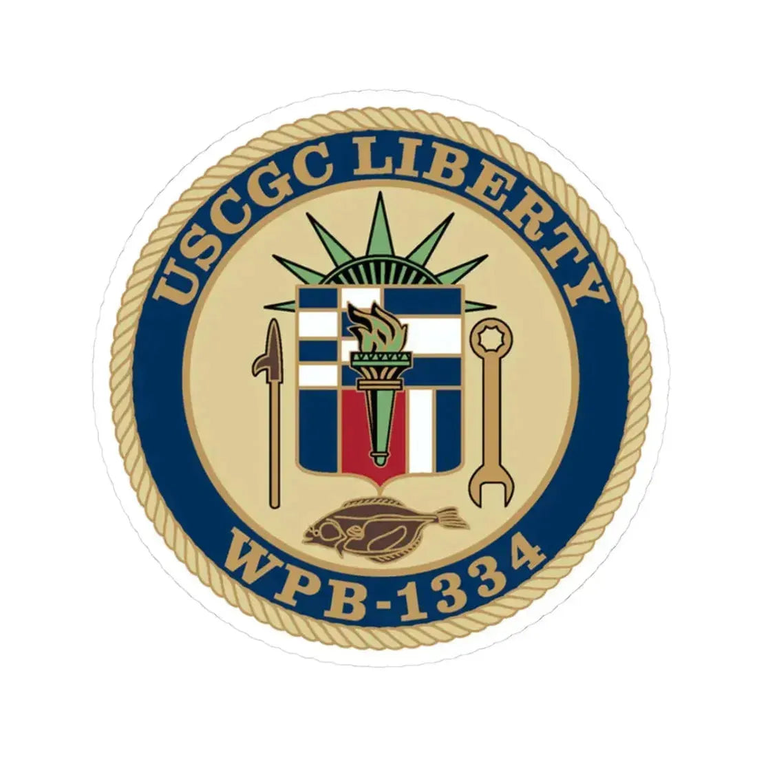 USCGC Liberty WPB 1334 (U.S. Coast Guard) STICKER Vinyl Kiss-Cut Decal 3 Inch White - The Sticker Space