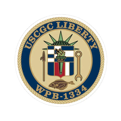 USCGC Liberty WPB 1334 (U.S. Coast Guard) STICKER Vinyl Kiss-Cut Decal 3 Inch White - The Sticker Space