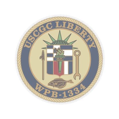 USCGC Liberty WPB 1334 (U.S. Coast Guard) STICKER Vinyl Kiss-Cut Decal 4 Inch Transparent - The Sticker Space