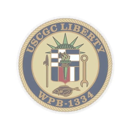 USCGC Liberty WPB 1334 (U.S. Coast Guard) STICKER Vinyl Kiss-Cut Decal 4 Inch Transparent - The Sticker Space
