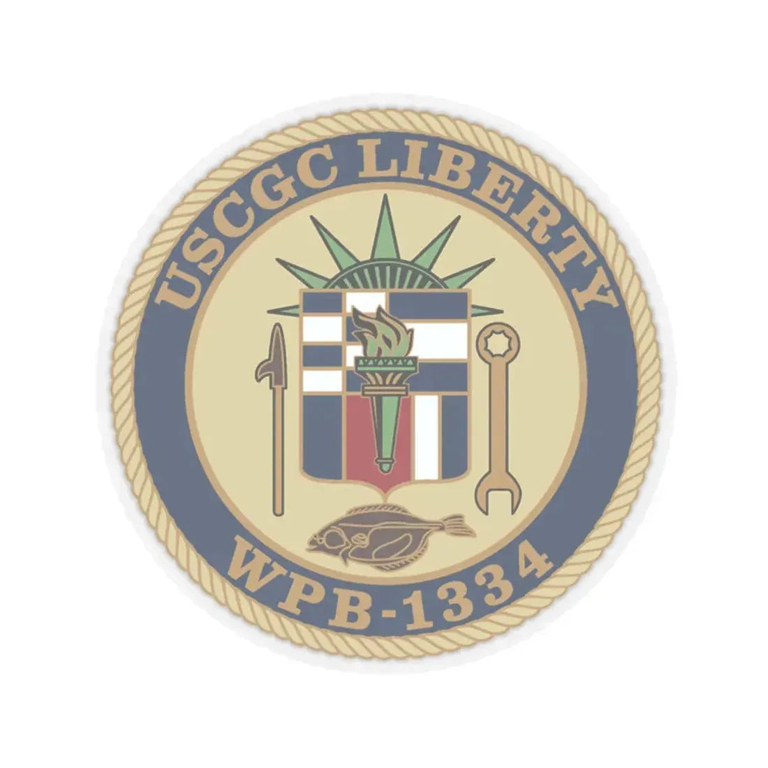 USCGC Liberty WPB 1334 (U.S. Coast Guard) STICKER Vinyl Kiss-Cut Decal 6 Inch Transparent - The Sticker Space