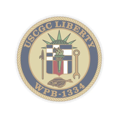 USCGC Liberty WPB 1334 (U.S. Coast Guard) STICKER Vinyl Kiss-Cut Decal 6 Inch Transparent - The Sticker Space