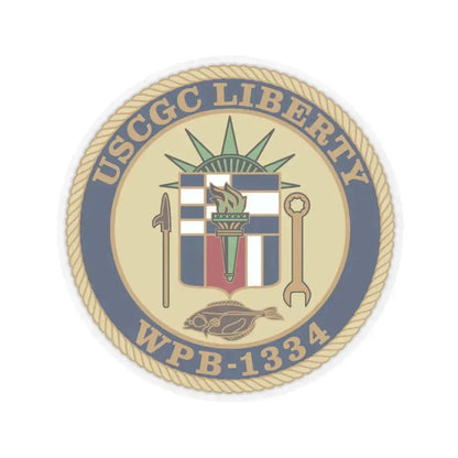 USCGC Liberty WPB 1334 (U.S. Coast Guard) STICKER Vinyl Kiss-Cut Decal 6 Inch Transparent - The Sticker Space