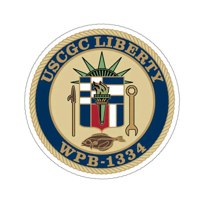 USCGC Liberty WPB 1334 (U.S. Coast Guard) STICKER Vinyl Kiss-Cut Decal 6 Inch White - The Sticker Space