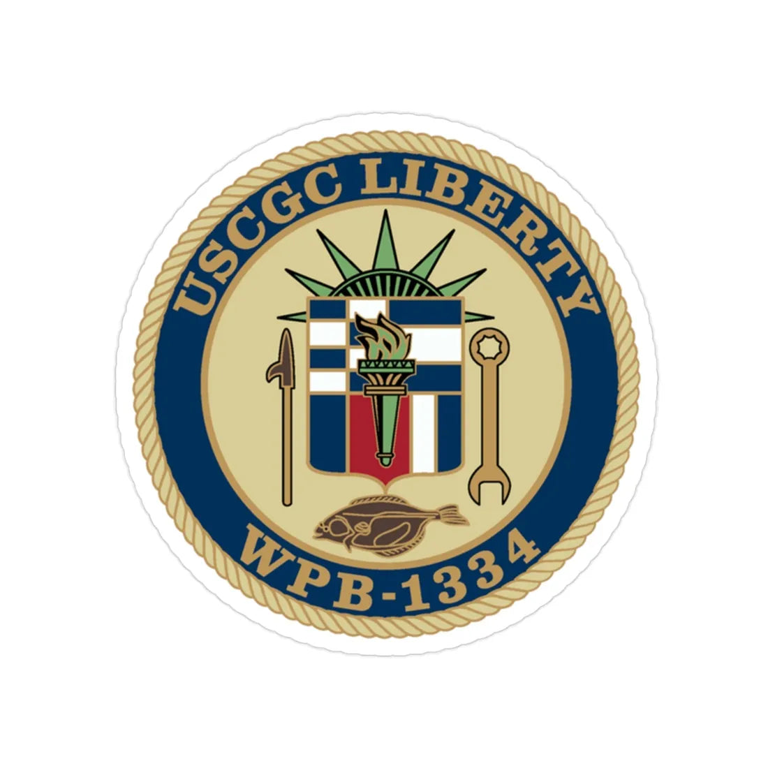 USCGC Liberty WPB 1334 (U.S. Coast Guard) Transparent STICKER Die-Cut Vinyl Decal 2 Inch - The Sticker Space