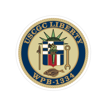 USCGC Liberty WPB 1334 (U.S. Coast Guard) Transparent STICKER Die-Cut Vinyl Decal 2 Inch - The Sticker Space
