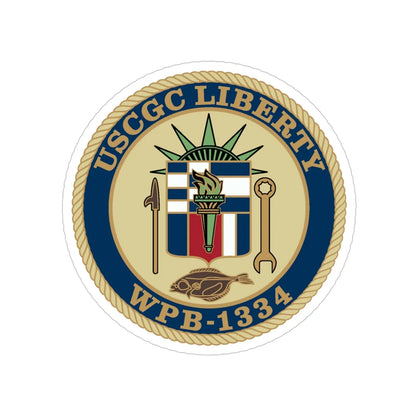 USCGC Liberty WPB 1334 (U.S. Coast Guard) Transparent STICKER Die-Cut Vinyl Decal 5 Inch - The Sticker Space