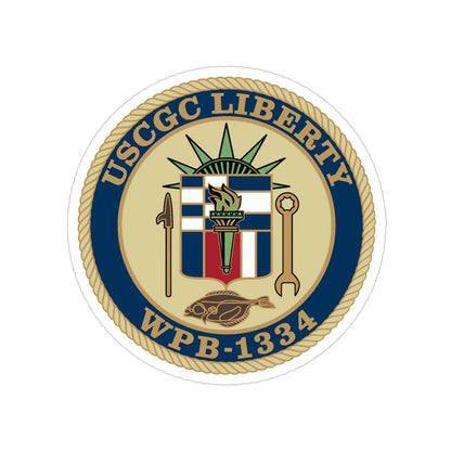 USCGC Liberty WPB 1334 (U.S. Coast Guard) Transparent STICKER Die-Cut Vinyl Decal 6 Inch - The Sticker Space
