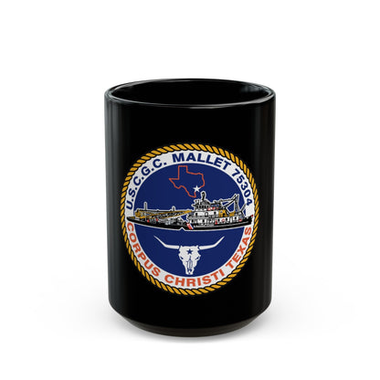 USCGC Mallet 75304 (U.S. Coast Guard) Black Coffee Mug-15oz-The Sticker Space