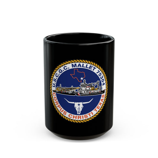 USCGC Mallet 75304 (U.S. Coast Guard) Black Coffee Mug-15oz-The Sticker Space