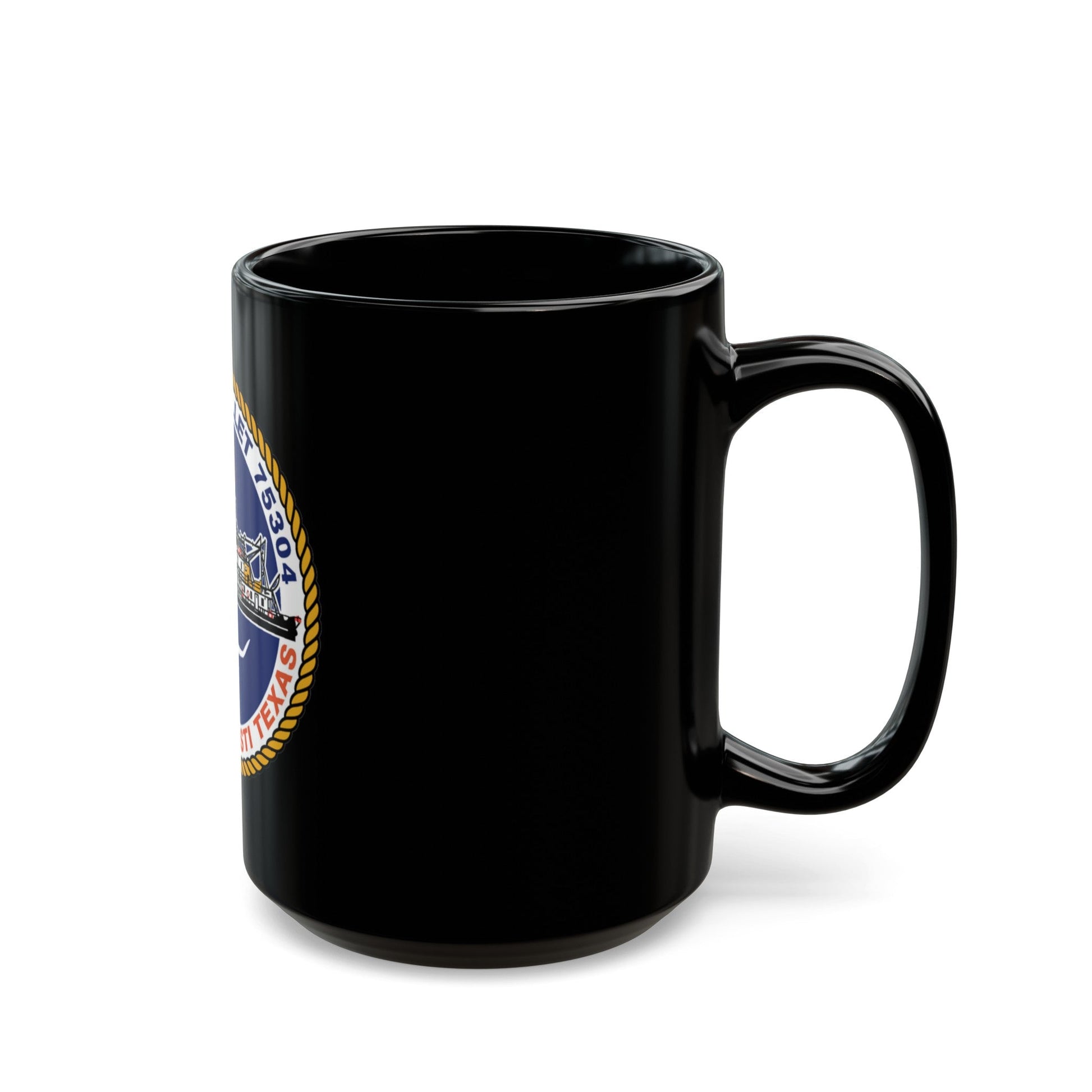 USCGC Mallet 75304 (U.S. Coast Guard) Black Coffee Mug-The Sticker Space