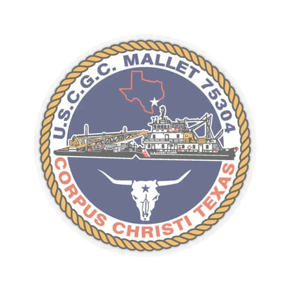 USCGC Mallet 75304 (U.S. Coast Guard) STICKER Vinyl Kiss-Cut Decal 3 Inch Transparent - The Sticker Space