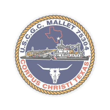USCGC Mallet 75304 (U.S. Coast Guard) STICKER Vinyl Kiss-Cut Decal 6 Inch Transparent - The Sticker Space