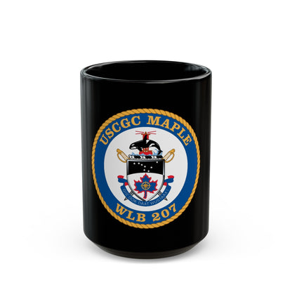 USCGC Maple WLB 207 1 (U.S. Coast Guard) Black Coffee Mug-15oz-The Sticker Space