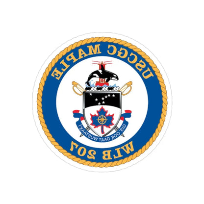 USCGC Maple WLB 207 1 (U.S. Coast Guard) REVERSE PRINT Transparent Die-Cut STICKER 2 Inch Die-Cut Transparent - The Sticker Space