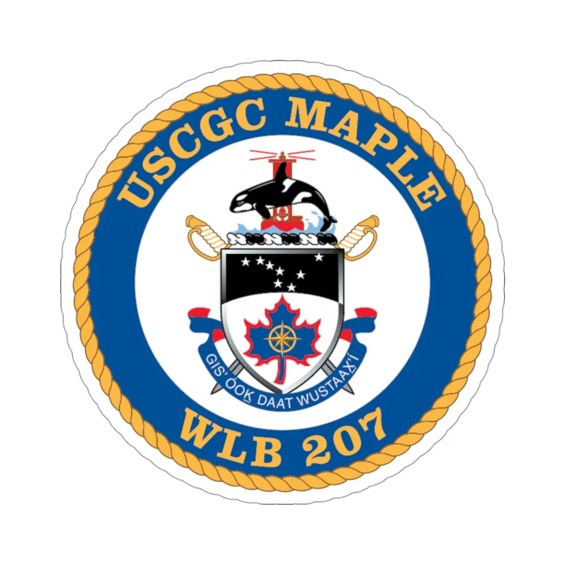 USCGC Maple WLB 207 1 (U.S. Coast Guard) STICKER Vinyl Die-Cut Decal 3 Inch - The Sticker Space