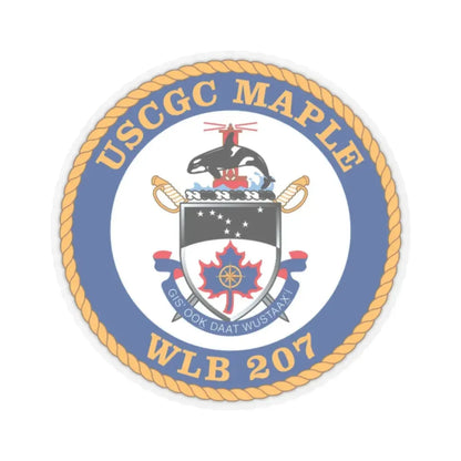 USCGC Maple WLB 207 1 (U.S. Coast Guard) STICKER Vinyl Kiss-Cut Decal 2 Inch Transparent - The Sticker Space