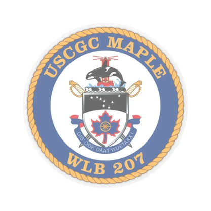 USCGC Maple WLB 207 1 (U.S. Coast Guard) STICKER Vinyl Kiss-Cut Decal 2 Inch Transparent - The Sticker Space