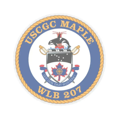 USCGC Maple WLB 207 1 (U.S. Coast Guard) STICKER Vinyl Kiss-Cut Decal 3 Inch Transparent - The Sticker Space