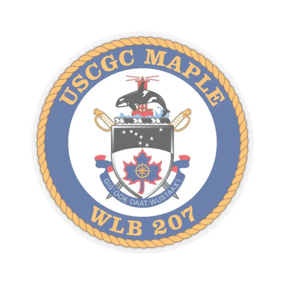 USCGC Maple WLB 207 1 (U.S. Coast Guard) STICKER Vinyl Kiss-Cut Decal 4 Inch Transparent - The Sticker Space