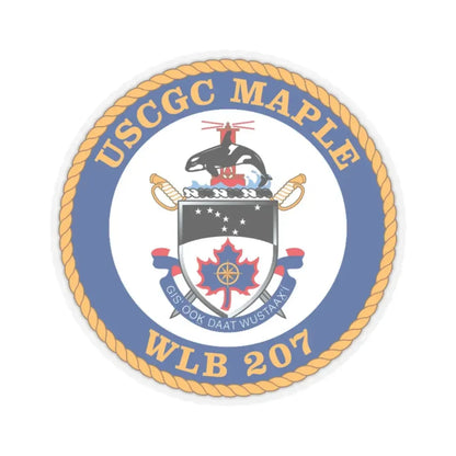 USCGC Maple WLB 207 1 (U.S. Coast Guard) STICKER Vinyl Kiss-Cut Decal 6 Inch Transparent - The Sticker Space