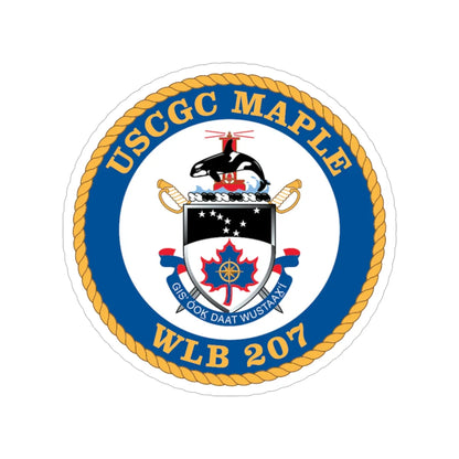 USCGC Maple WLB 207 1 (U.S. Coast Guard) Transparent STICKER Die-Cut Vinyl Decal 6 Inch - The Sticker Space