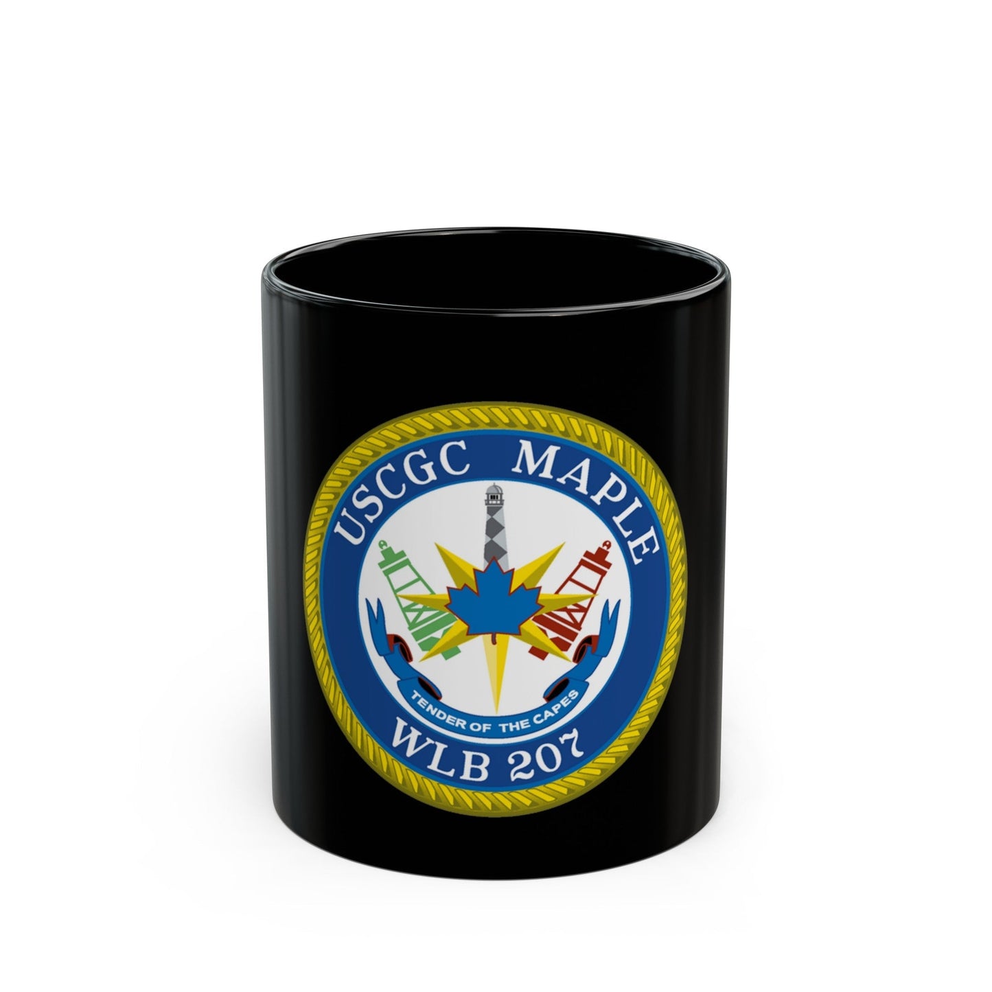 USCGC Maple WLB 207 (U.S. Coast Guard) Black Coffee Mug-11oz-The Sticker Space