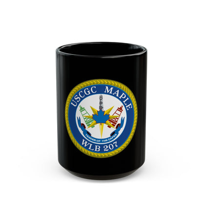 USCGC Maple WLB 207 (U.S. Coast Guard) Black Coffee Mug-15oz-The Sticker Space