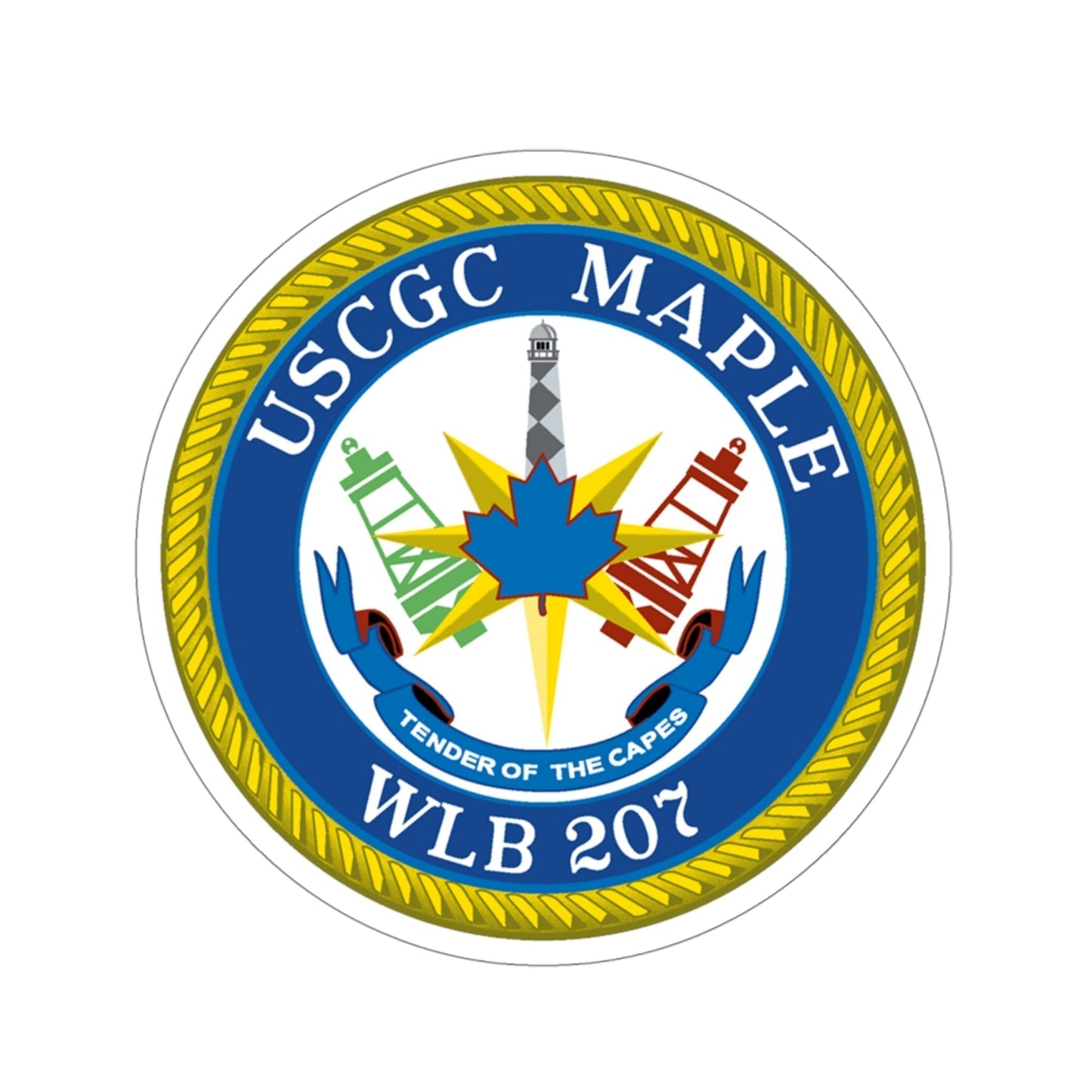 USCGC Maple WLB 207 (U.S. Coast Guard) STICKER Vinyl Die-Cut Decal-4 Inch-The Sticker Space