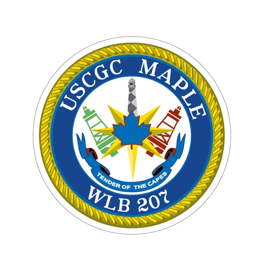 USCGC Maple WLB 207 (U.S. Coast Guard) STICKER Vinyl Die-Cut Decal 6 Inch - The Sticker Space