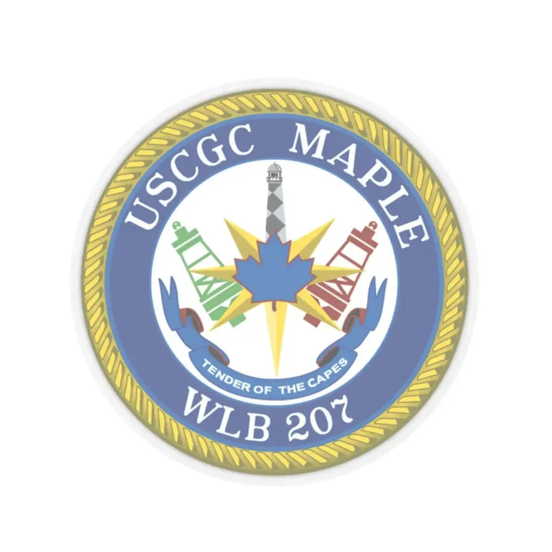 USCGC Maple WLB 207 (U.S. Coast Guard) STICKER Vinyl Kiss-Cut Decal 2 Inch Transparent - The Sticker Space