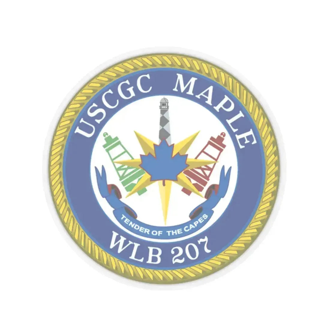USCGC Maple WLB 207 (U.S. Coast Guard) STICKER Vinyl Kiss-Cut Decal 2 Inch Transparent - The Sticker Space