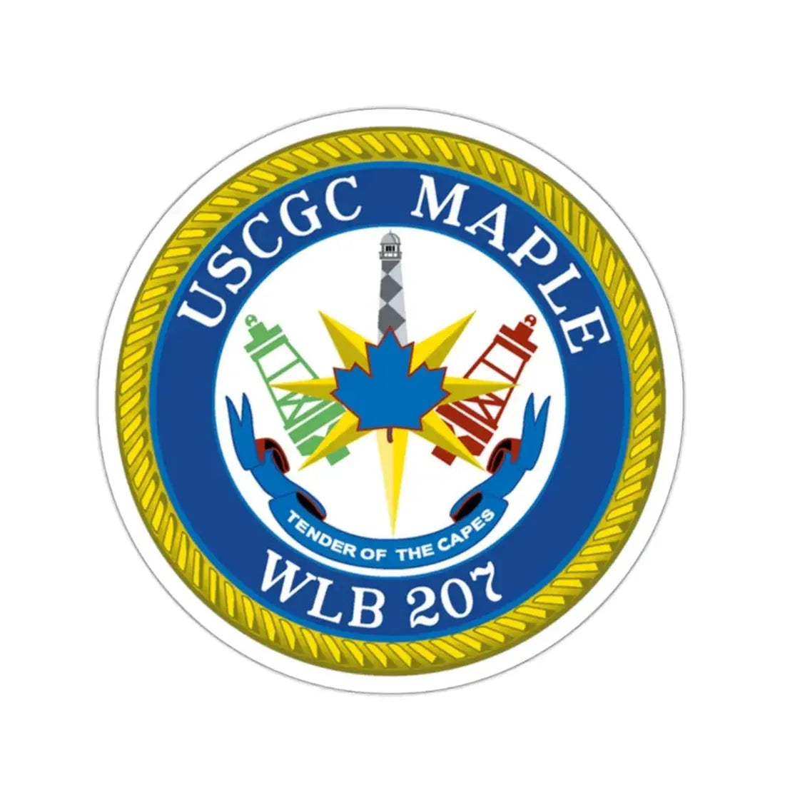 USCGC Maple WLB 207 (U.S. Coast Guard) STICKER Vinyl Kiss-Cut Decal 2 Inch White - The Sticker Space