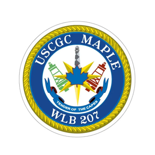 USCGC Maple WLB 207 (U.S. Coast Guard) STICKER Vinyl Kiss-Cut Decal 2 Inch White - The Sticker Space