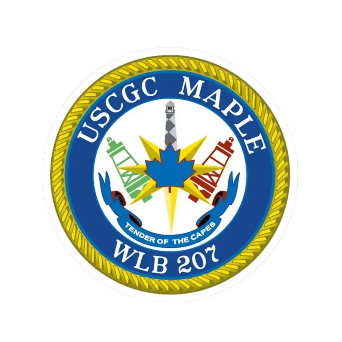 USCGC Maple WLB 207 (U.S. Coast Guard) STICKER Vinyl Kiss-Cut Decal 2 Inch White - The Sticker Space