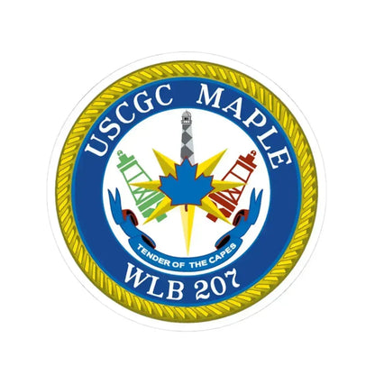 USCGC Maple WLB 207 (U.S. Coast Guard) STICKER Vinyl Kiss-Cut Decal 3 Inch White - The Sticker Space