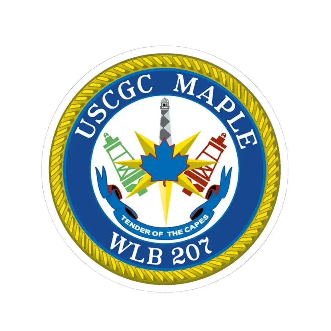 USCGC Maple WLB 207 (U.S. Coast Guard) STICKER Vinyl Kiss-Cut Decal 4 Inch White - The Sticker Space