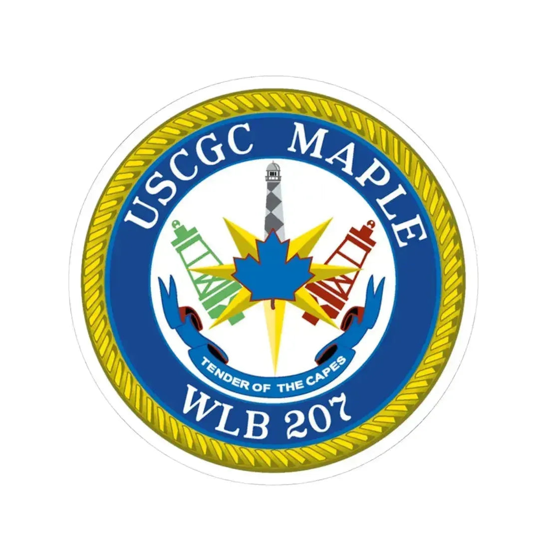 USCGC Maple WLB 207 (U.S. Coast Guard) STICKER Vinyl Kiss-Cut Decal 4 Inch White - The Sticker Space